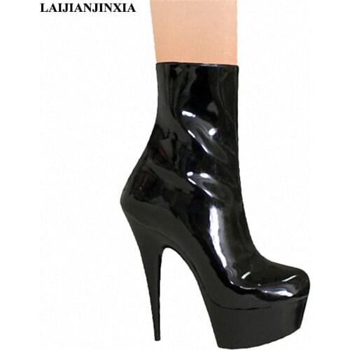 LAIJIANJINXIA Sexy 15cm High-Heels Platform Shoes Women Party Dress Pole Dancing Shoes Ankle Boots Dance Shoes