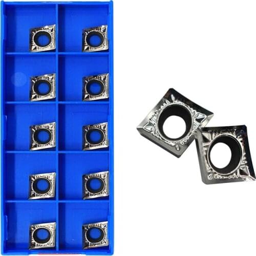 10PCS CCGT09T304 AK H01 CCGT 09T304 Aluminum Cutter Blade Insert Cutting Tool Turning tools CNC Tools AL +TIN Alloy Wood