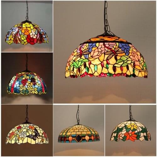 Tiffany Chandelier Stained Glass Chandelier Living Room Dining Room Interior Lighting Home Decoration European Single Head