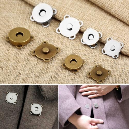 10 sets Metal magnetic Buckle Clothing Accessories Snap Fasteners Clasps Handbag Purse Wallet Craft Bags Parts Accessories