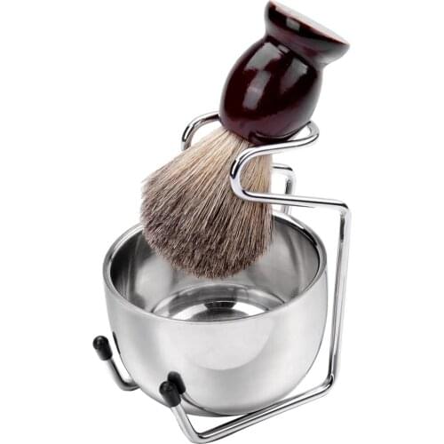 Mens Shaving Kit Shaving Holder Stand Shaving Brush Soap Bowl