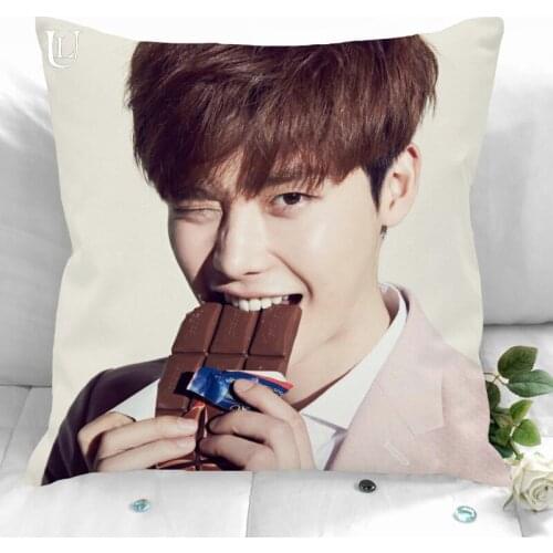 New Custom Lee Jong Suk Pillowcases Printed Square Pillowcase Home Decorative Zipper Pillow Cover 35X35cm40X40cm(One Side)