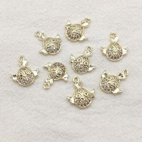 New arrival! 15x14mm 50pcs Cubic Zirconia Egg Shape Charm for Handmade Necklace Earring DIY Parts Jewelry Findings & Components