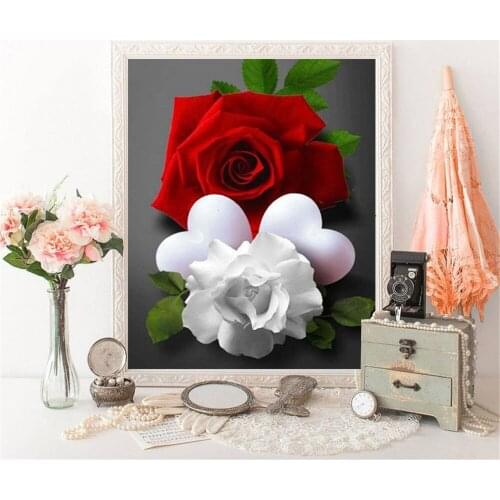 Full square diamond painting rose embroidery diamond embroidery flower gift autumn home decoration