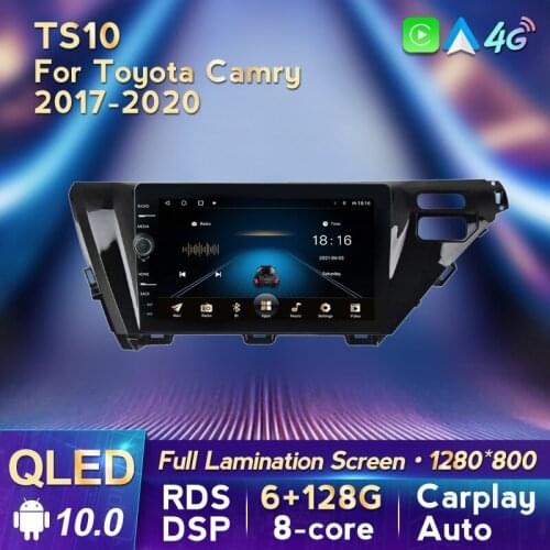 QLED RDS Octa Core 6G 128G DSP IPS For Toyota Camry 8 XV 70 2017 2018 2019 Android 10 No 2din 2 Din Car DVD GPS