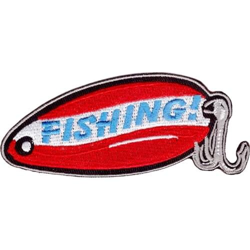 FISHING! PATCH - FISHING LURE - SPORTS - FISH-Iron On Embroidered Patch Suitable for all kinds of clothes