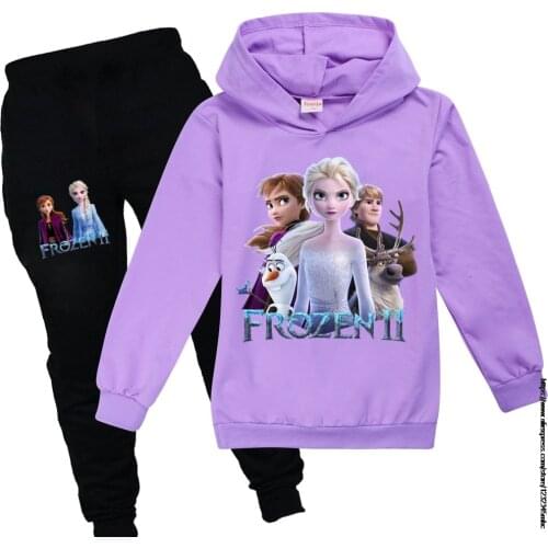 Frozen Elsa Autumn Girls Clothing Sets Children Set Baby Girl Holiday Sports Suit Tracksuit Fashion Kids Clothes Set