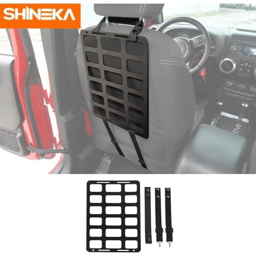 SHINEKA Car Universal Seat Back Storage Shelf Luggage Storage Carrier Interior Accessories For Jeep Wrangler TJ JK JL 1997-2020