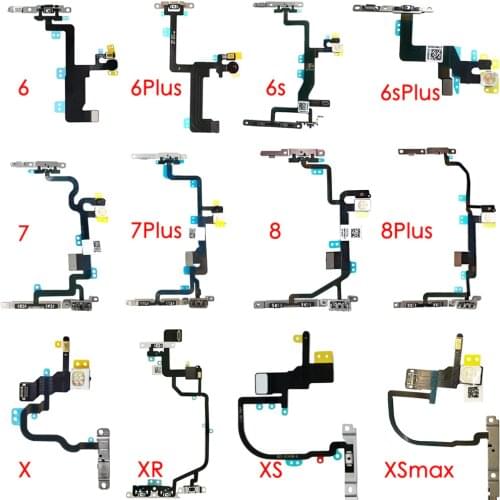 Power Flex Cable With Bracket Flash LED & Microphone For iPhone 6 6P 6s 6sp 7 7p 8 8 Plus X XS XR XS max mobile phone parts