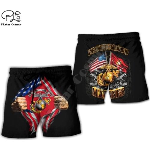 PLstar Cosmos USMC Marine Corps 3D Printed 2021 New Fashion Men/Women Summer Casual Shorts Beach Short Pants Drop Shipping U32