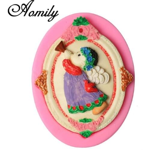Aomily 3D Angel Silicone Cake Molds Chocolate Mold DIY Pastry Cake Decorating Tools Moldes Para Reposteria Baking Accessories