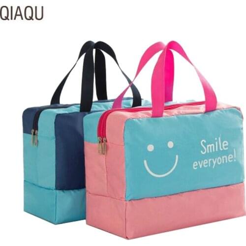 QIAQU Travel Bag Dry And Wet Separated Men Women Large Capacity Waterproof Handbag Clothes shoes Storage Bag Travel accessories