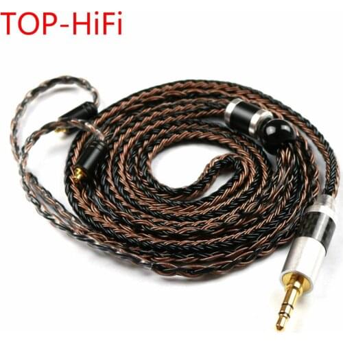 TOP-HiFi Free Shipping MMCX 16 Cores Replacement Upgraded Silver Plated Headpone Cable for SE846 SE535 SE315 UE900 Headpones