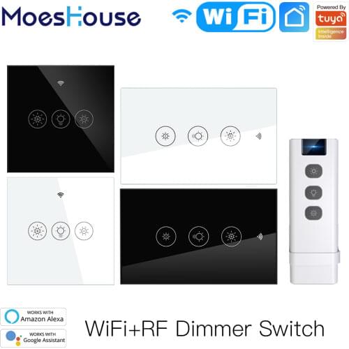 Wifi Smart Wall Touch Light Dimmer Switch Smart Life Tuya APP Remote Control Works with Amazon Alexa and Google Home