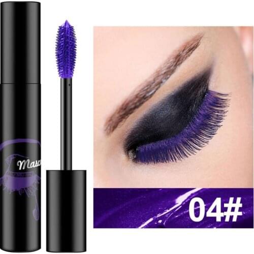 Waterproof Mascara Color Fast Dry Eyelashes Curling Lengthening Eye Lashes Blue Purple Professional MakeupTSLM1