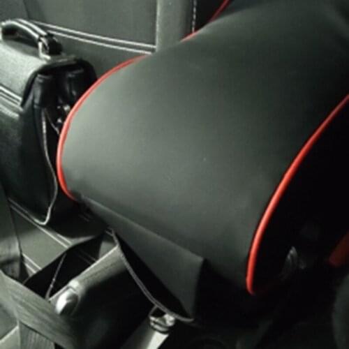High Quality Car Leather Central Armrest Pad Black Vehicle Protective Auto Center Console Arm Rest Seat Box Mat Cushion Cover