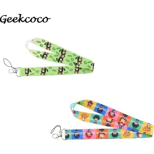 10pcs/lot J1733 Anime Character Neck Straps Lanyards For Keys ID Card Pass Gym Mobile Phone USB DIY Badge Holder