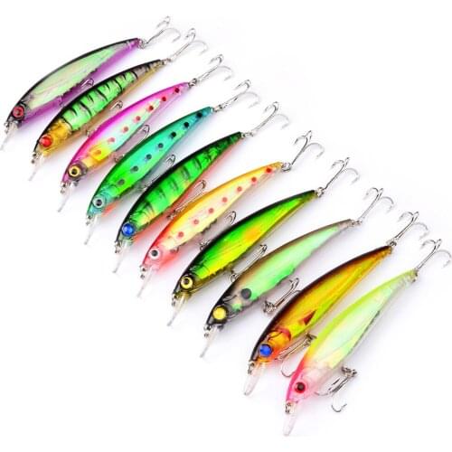 11CM 13.4G minnow Lure Fishing Bait 10 Color Bait Fishing Gear Shop Killd Swim bait Glow In The Dark
