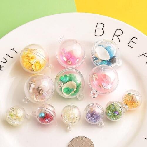 3 PCS Acrylic Quicksand Ball Creative Diy Keychain Pendant Girl Heart Quicksand Liquid Custom Lover Pendant Pendant