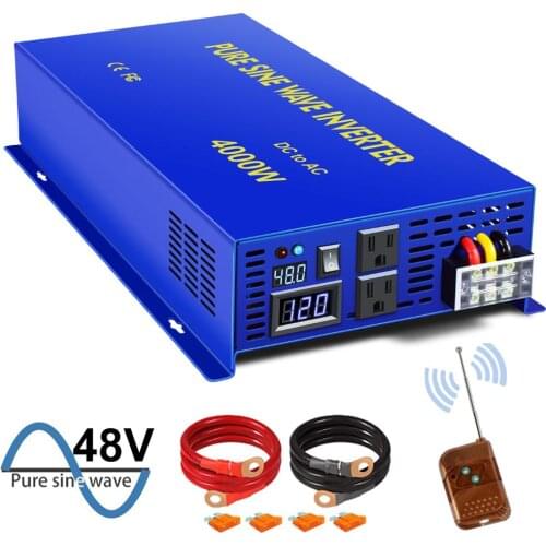 4000 watt Power Converter 12v 24v 36v 48v dc to ac 110v 120v 220v 230v 240V Off Grid System Pure Sine Wave Inverter