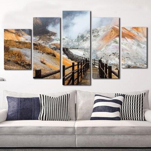 5D Diy diamond embroidery full square/round 5 Piece Landscape diamond painting cross stitch Canvas Paintings by numberZP-1984