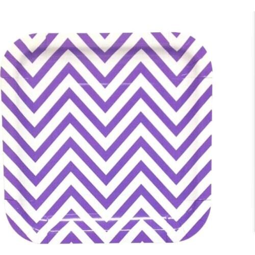 7 "Wavy Disposable Paper Plate High Quality Wholesale Birthday Festival Celebration Party