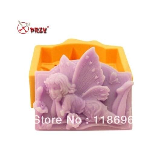 Free shipping Modelling of the angel chocolate mold fondant Cake decoration mold for fondant mold Handmade soap mold NO.:si340