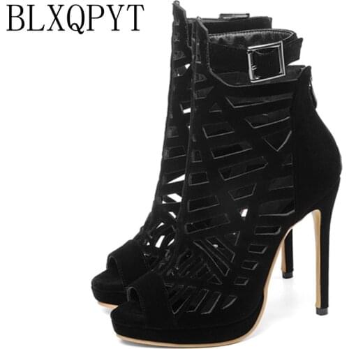 BLXQPY super Big Size 28-52 shoes women sandals Sexy Fashion high heels 11.5CM sandals sapato feminino summer style shoes 19-155
