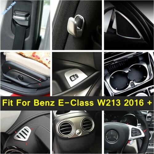 For Mercedes-Benz E-Class W213 2016 - 2020 Hook / Seat & Rear Trunk Adjust Button / Headlight / Steering Wheel Cover Trim ABS