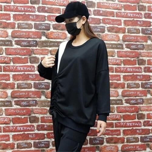Large size European station 2021 Spring and Autumn vacation two pieces of personality stitching long sleeve