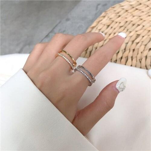 Ring female fashion personality tide light luxury cold wind open ring simple