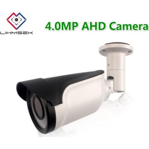 Lihmsek Night Vision External Outdoor IR Bullet Camera AHD CCTV 4.0 Megapixel with HD 5MP Fixed Lens support AHD TVI CVI Output