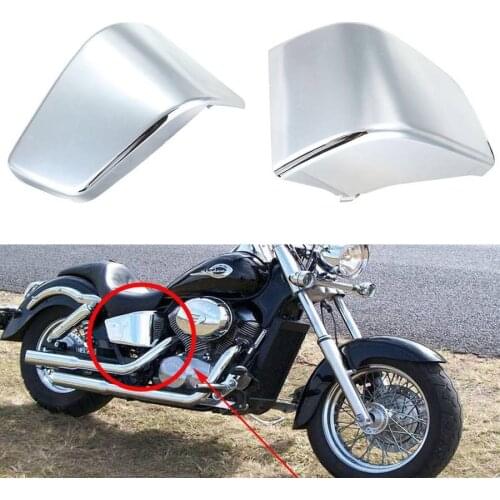 Motorcycle Accessories Chrome Fairing Side Cover Battery Cover Protection Panel Guard For Honda Shadow ACE 750 VT400 97-03