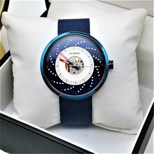 SINOBI Mens Watch Fireworks Luminous Hole New Creative Design Expose Movement Top Luxury Quartz Wrist Watches relogio masculino