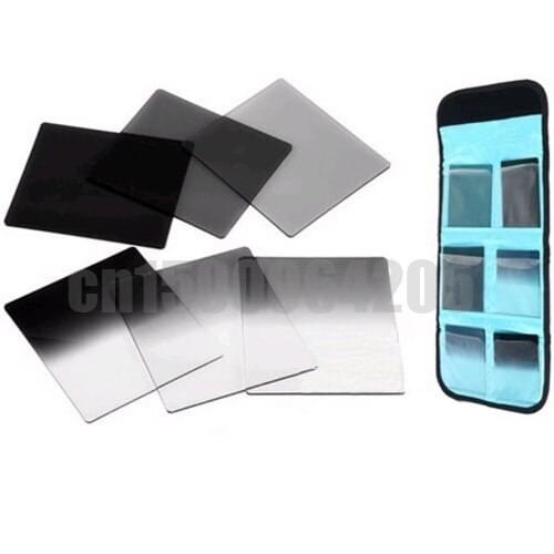 7in1 Graduated Neutral Density ND ND2 ND4 ND8 Color filter set +filter case bag for Cokin P Series Camera