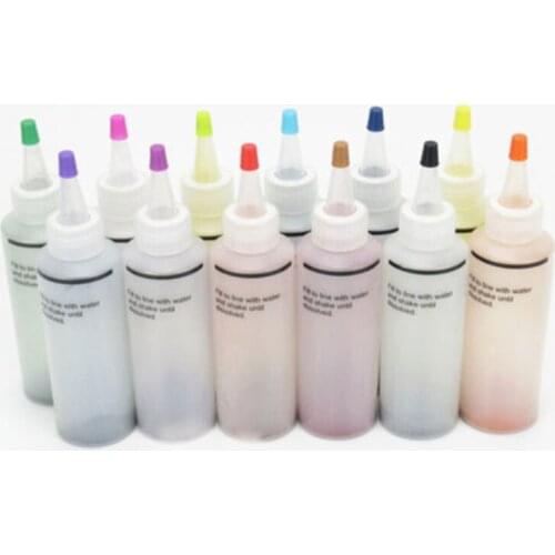 12pcs Dye Kit One Step Tie Dye Kit Fabric Textile Paint Colours for Fabric Textile DIY Craft Arts Clothes Dyes Pigment Setn