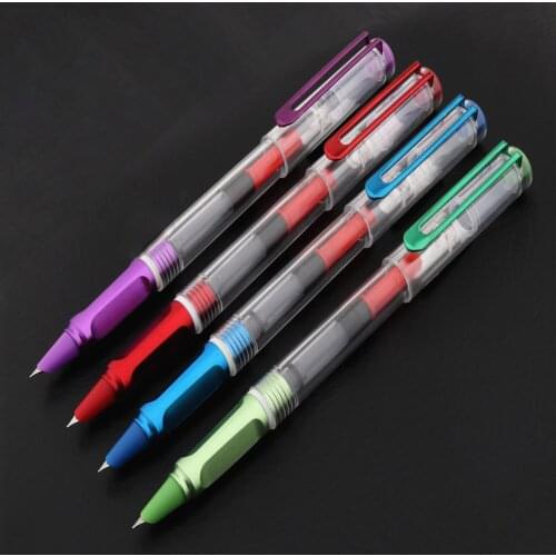 New Listing 6053 Half Color Transparent School Supplies Student Office Stationary Fountain Pen