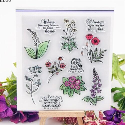 PANFELOU Plantain flowers Transparent Silicone Rubber Clear Stamps cartoon for Scrapbooking/DIY Easter wedding album