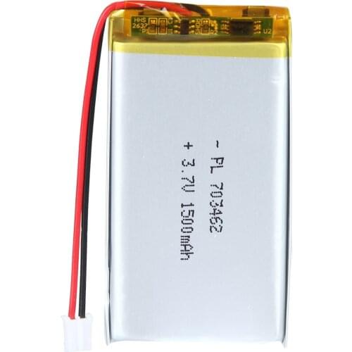 Mejuew 3.7V 1500mAh 703462 Rechargeable Lipo Battery with JST Connector