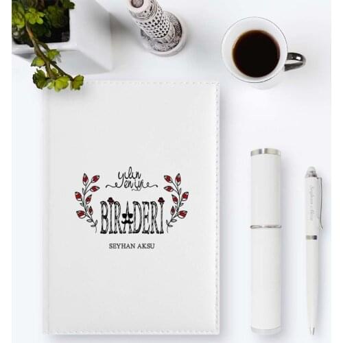 Personalized The Year 'S Best Biraderi 2020 Leather Organizer & Pen Gift Set