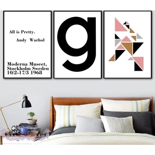Simple Letter Quotes Canvas Painting Abstract Eyes Geometric Posters and Prints Wall Art Decorative Pictures for Living Home