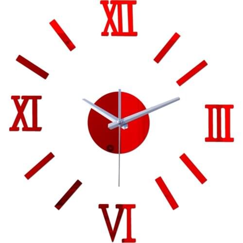 Roman digital diy wall clock personalized acrylic big 3d diy clocks art modern new living room special offer Quartz watch