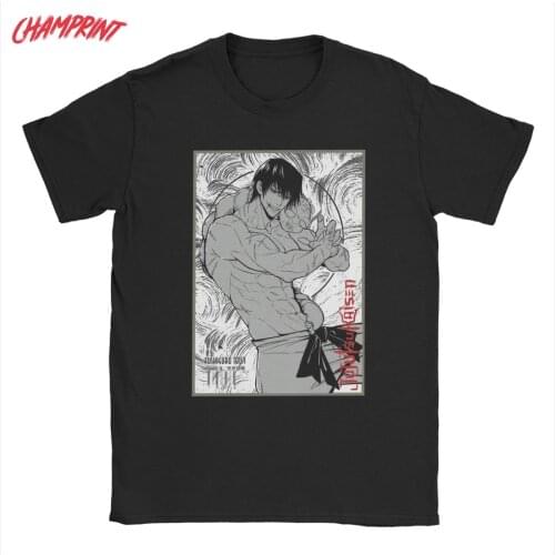 Toji Fushiguro Jujutsu Kaisen T-Shirts Men Funny 100% Cotton Tees Crewneck Short Sleeve T Shirts 4XL 5XL 6XL Clothes