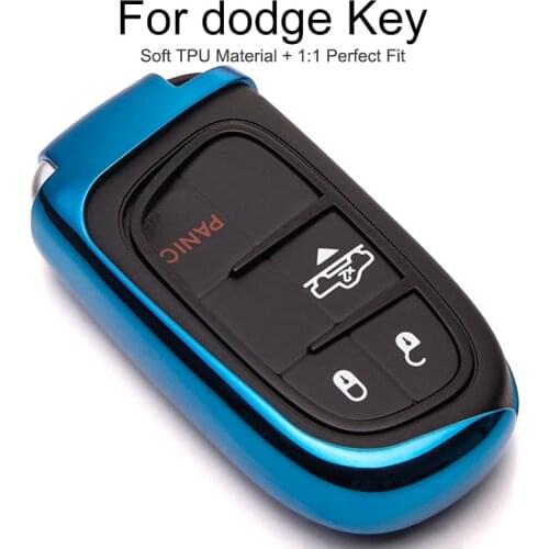 TPU Protection Car Key Cover Case Cap For Dodge Challenger Nitro Charger Durango Ram Caliber Key Chain Ring Shell Accessories