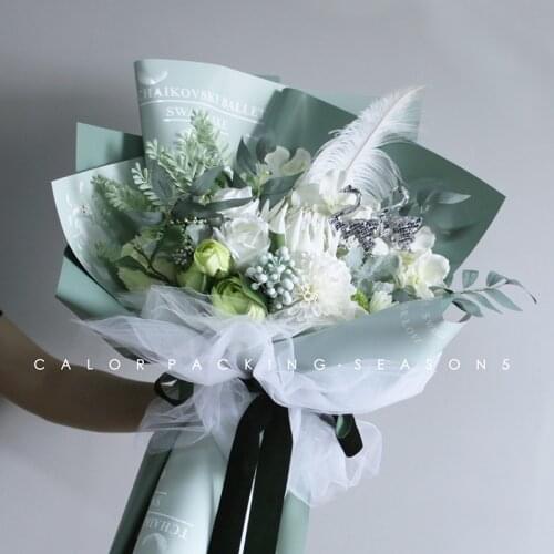 20pcs/lot 60*60cm Pearlescent Film Flower Wrapping Paper Handmade Kraft Paper Bouquet Florist Supplies Gift Wrapping