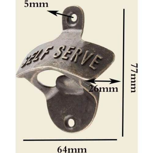 Vintage Antique Style Bar Pub Beer Soda Top Bottle Opener Wall Mount Cap Gun Bar Beer Opener Kitchen Gadgets And Accessories