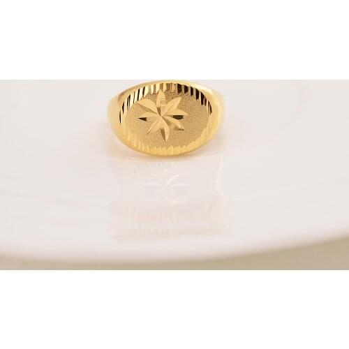 9K Ring solid Fine THAI BAHT G/F Gold Arab adjusable Rings Resizable Plane Figure Womens Adolescent Jewelry Halloween