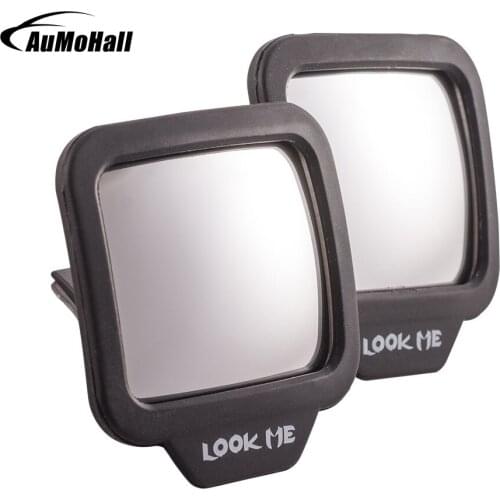 1Pair Interior Mirrors Adjustable Blind Spot Mirror Stick Wide Angle Car Rv Truck Van Side View Convex Mirror