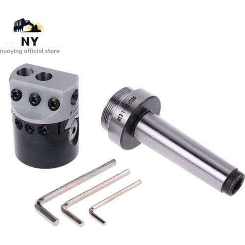 1Pcs Black Protable 50MM MT3-M12 Universal Usage 2 Inch Boring Head With Morse Taper Shank For Lathe Milling Tool Boring Bar