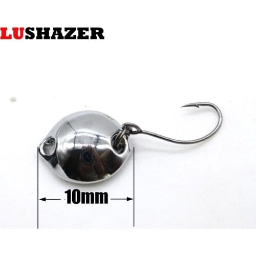 1pcs Fishing Lures horse mouth spoon sequins1.7g/10mm Woopower Artificial Metal Bass Hard Single hook bait Swim Fishing Tackle